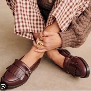 Sezane Joey Loafers Glossy Chocolate - Size 7 (38)